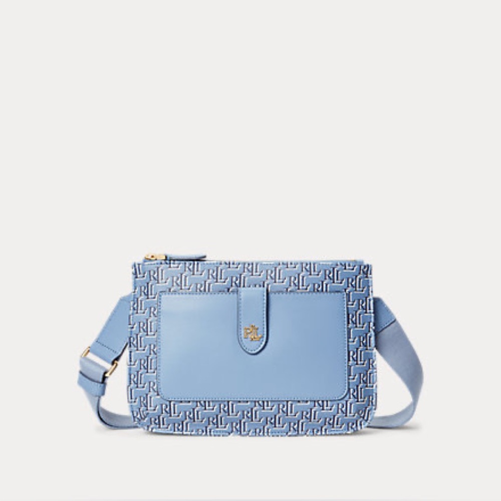 lauren ralph lauren Coated Canvas Medium Jamey Crossbody Bag